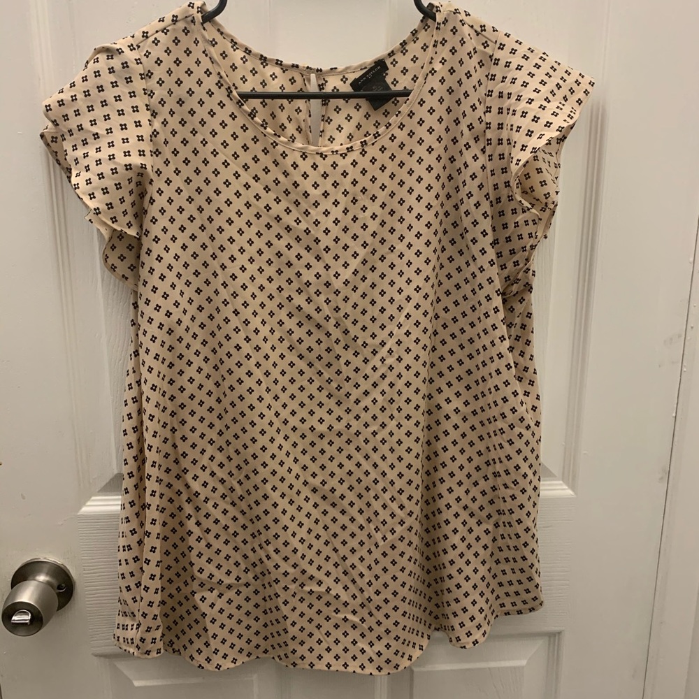 ANN TAYLOR cap sleeve blouse size XL